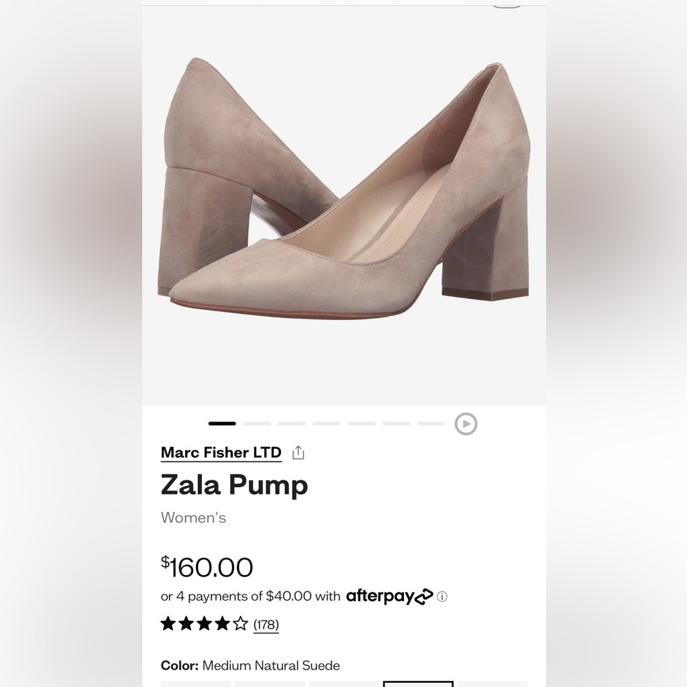 Marc Fisher Natural Suede Heels